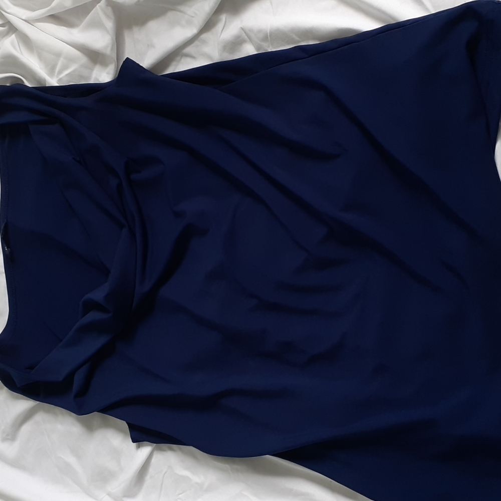 Navy blue tank top blouse
